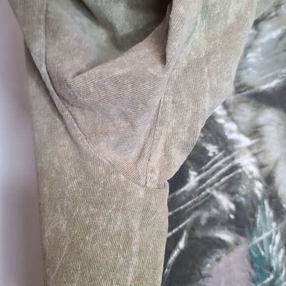 Vtg Mens Green 90s Wolves Double Sided Tee Single Stich Mineral Wash Wilderness - Picture 7 of 10